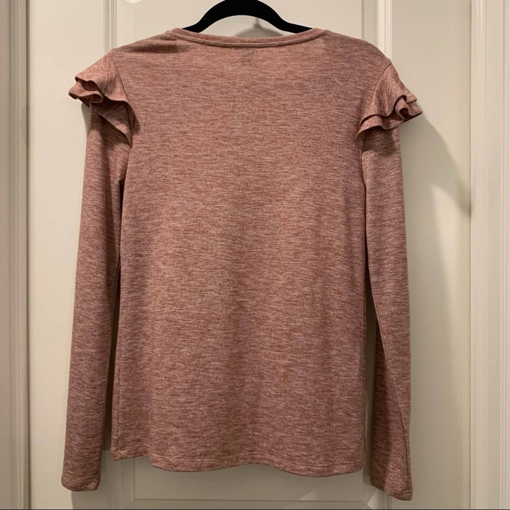 Ann Taylor Shoulder Ruffle Top - Small - Picture 5 of 7
